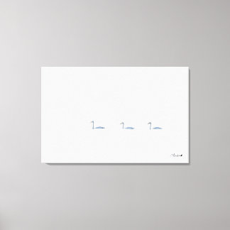 flytande - tundra svan canvastryck