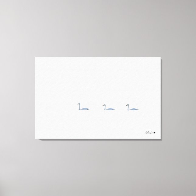 flytande - tundra svan canvastryck (Framsida)