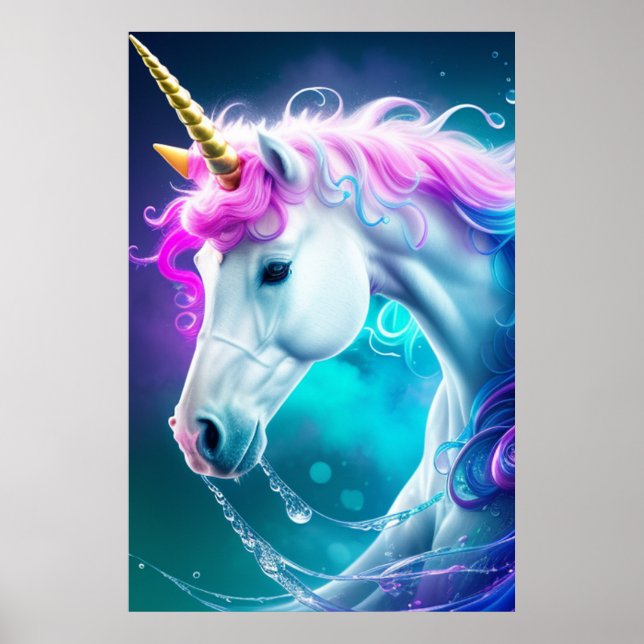 Flytande Unicorn 6 Poster (Framsidan)