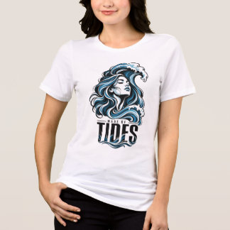 Flytande Våg Kvinna Illustration T Shirt