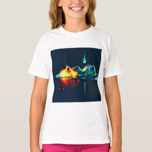 Flytande vätskeavdropp t shirt