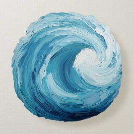 Flytande Vatten Rund Kudde