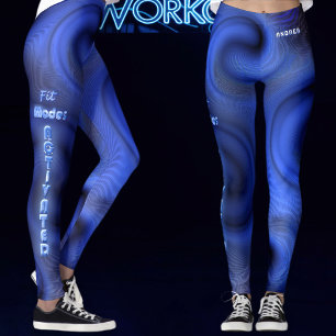 Flytande Virvel Holografiska Neon Träningskläder 2 Leggings