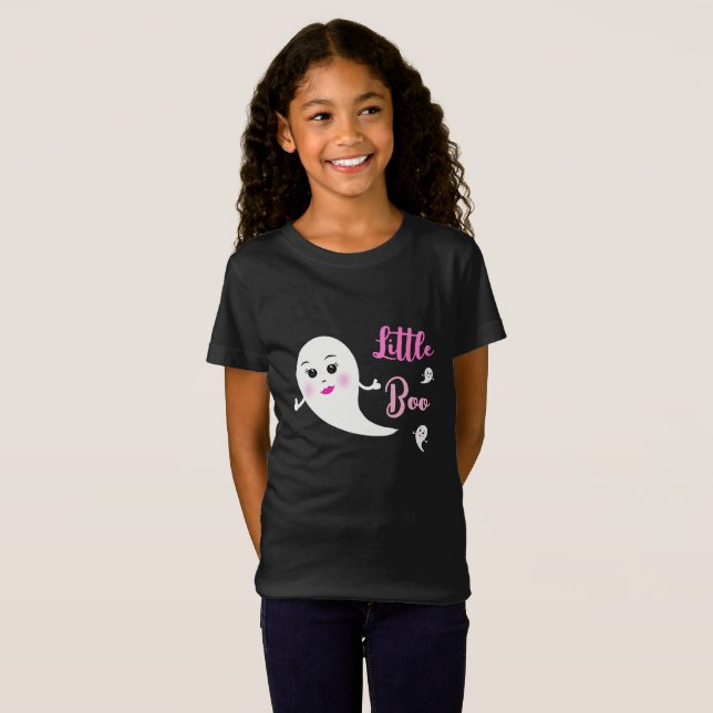 Flytande vit spöken t shirt (Hel framsida)