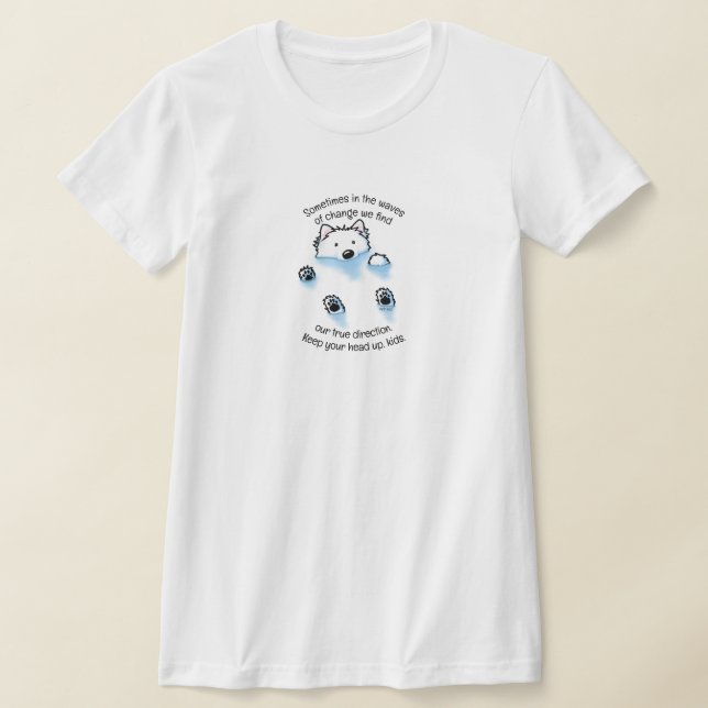Flytande Westie Hund T-Shirt (Laydown)