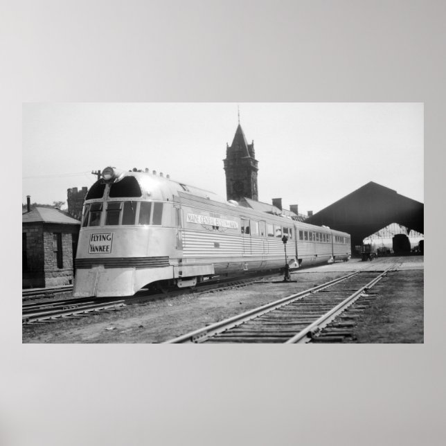 Flytande yankee i Portland, ME Union Station 1937 Poster (Framsidan)