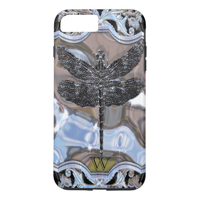 Flytandes svart drakeMonogram Case-Mate iPhone Skal (Baksida)