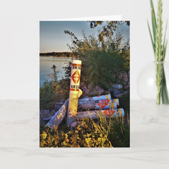 "Flytbåtarna ligger i dvala" Födelsedagskort Kort (Framsida)