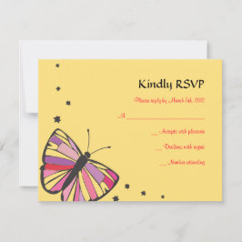 FLYTER BUTTERFLY Bat mitzvah svarskort OSA Kort