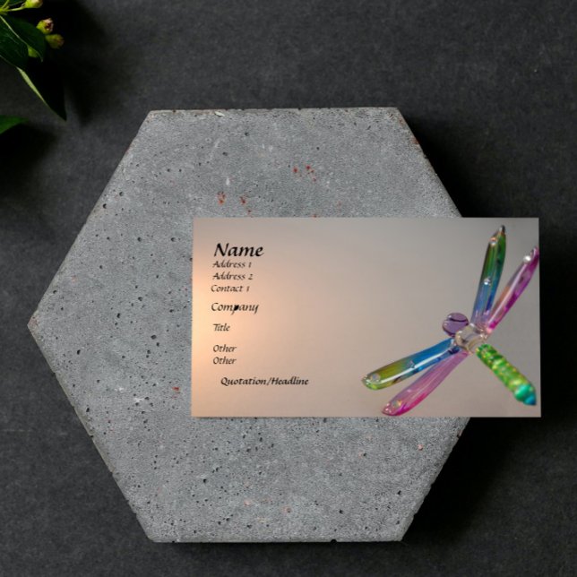 Flyter Dragonfly-Affärskortet Visitkort (Floating Dragonfly Business Card)