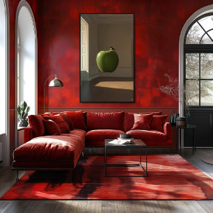 Flyter Grönt Apple och Bird - Surreal Dreamscape Poster