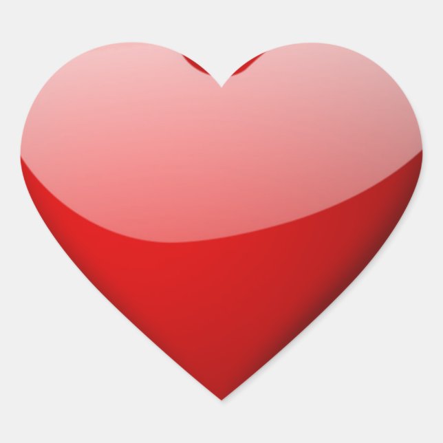 Flyter Hjärtformat Klistermärke (Framsida)