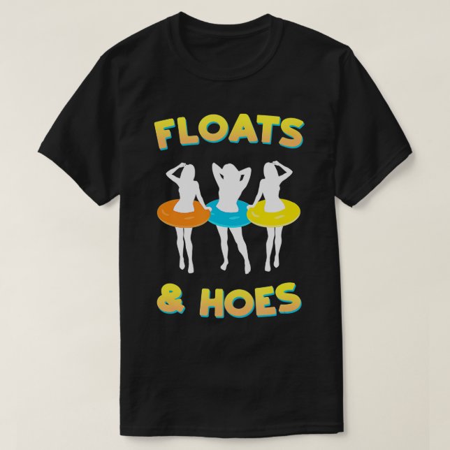 Flyter och Flyter Resa Tubing River Raft T Shirt (Design framsida)