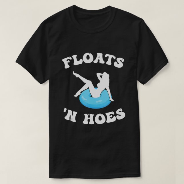 Flyter och hål Flyter Resa Tubing River Floa T Shirt (Design framsida)