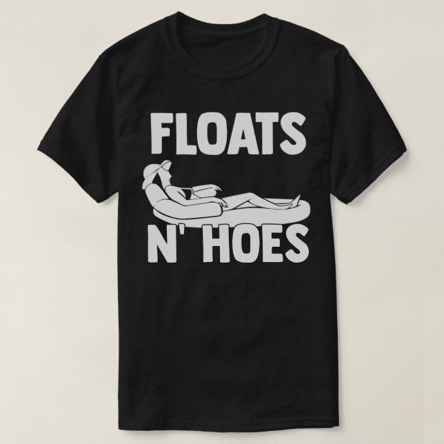 Flyter och hål Flyter Resa Tubing River Gift T Shirt (Design framsida)