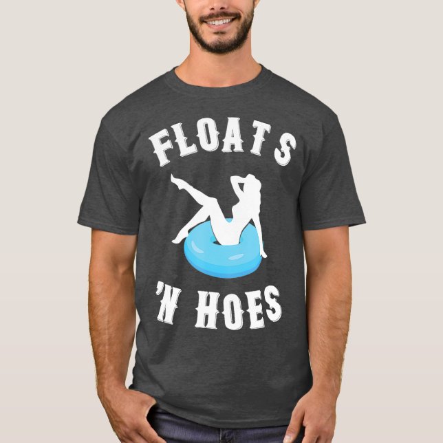 Flyter och hål  och Flyter Resa Tubing River T Shirt (Framsida)