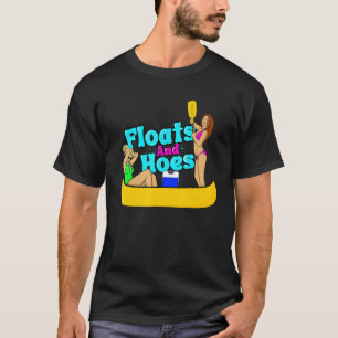 Flyter och Hoes Canoe River Resa Flyter Sjö T Shirt