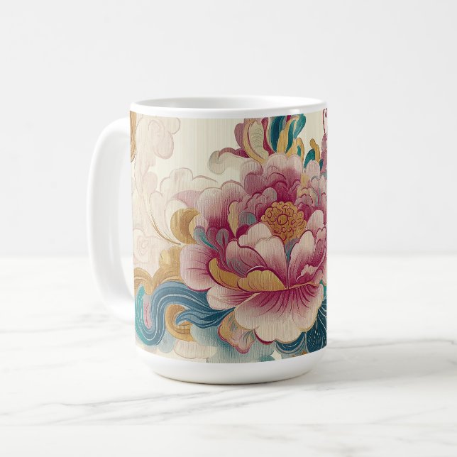 Flyter Peony Kaffemugg (Framsida vänster)