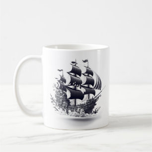 Flyter Pirat Frakt Kaffemugg