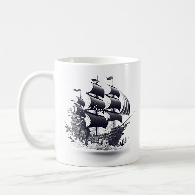 Flyter Pirat Frakt Kaffemugg (Vänster)