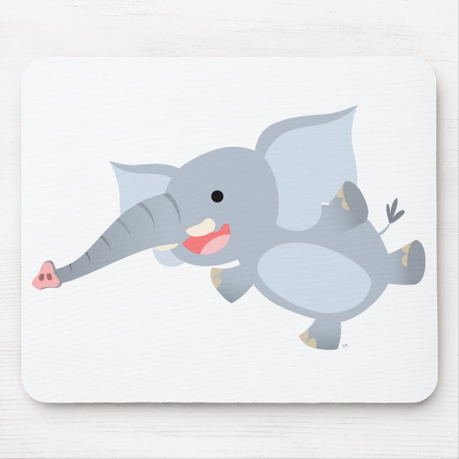 Flyter Tecknad Elephant Mousepad Musmatta (Framsidan)