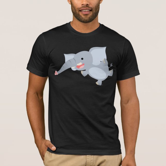 Flyter Tecknad Elephant T-Shirt (Framsida)