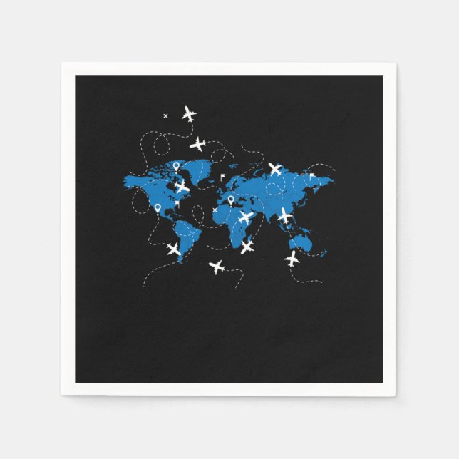 Flytergåva av flygplanet för Vintage Pappersservett (Framsidan)