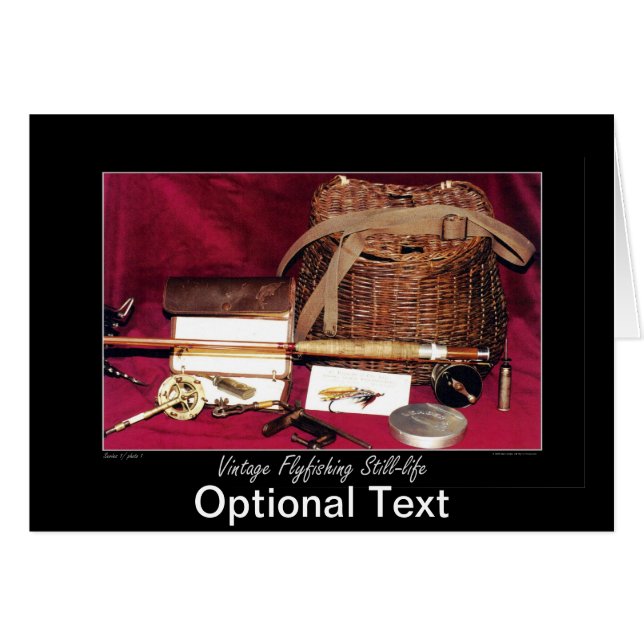 Flytfiske, stillastående liv hälsningskort (Framsidan Horizontal)