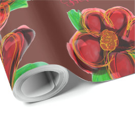 Flytt med Burgundy och Guld Presentpapper