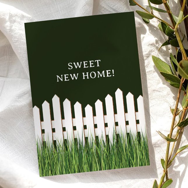 Flytt tillkännagivande med vit staket meddelande (Skapare uppladdad)