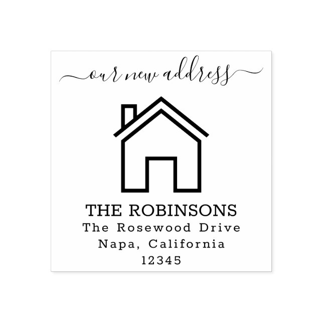 Flytta annons Anpassningsbar Text Rubber Frimärke Stämpel (Tryck)