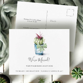 Flytta annons Cards Watercolor Cactus Vykort
