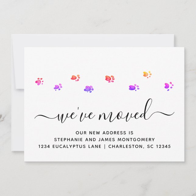 Flytta-annons för färglöst gångbara Tass Meddelande (Framsida)