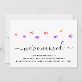 Flytta-annons för färglöst gångbara Tass Meddelande