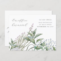 Flytta Annoucement för Enkelt Greenery Business Of