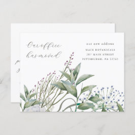 Flytta Annoucement för Enkelt Greenery Business Of Vykort