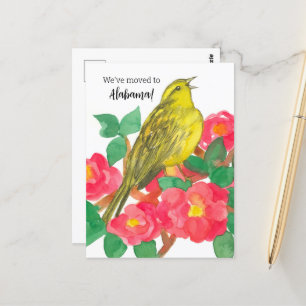Flytta Announcement Alabama Yellowhammer Camellias Vykort