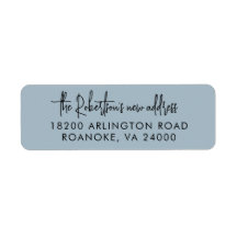 Flytta Announcement Dusty Blue Returadress