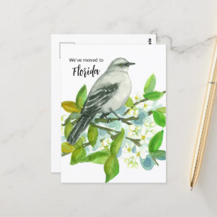 Flytta Announcement Florida Mockingbird Sunshine Vykort