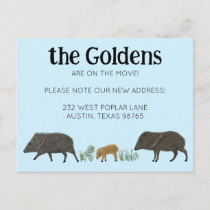 FLYTTA ANNOUNCEMENT Javelina Family Southwest Vykort