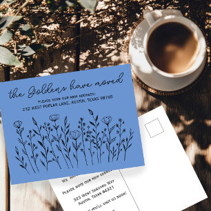 FLYTTA ANNOUNCEMENT Wildblommor Simple Anpassnings Vykort