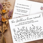 FLYTTA ANNOUNCEMENT Wildblommor Simple Anpassnings Vykort<br><div class="desc">Skicka ett meddelande om din förflyttning till vänner och familjemedlemmar med den här vackra blommigten. Klicka på "Personalisera" om du vill lägga till din egen text. Du kan anpassa den med ditt eget typsnitt, färg och lägga till din text också genom att klicka på "redigera med designen verktyg". Kolla i...</div>