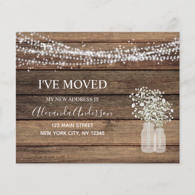 Flytta av budgeten: Rustic Farmhouse Wood Flygblad (Framsidan)