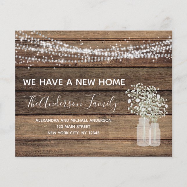 Flytta av budgeten: Rustic Farmhouse Wood Flygblad (Framsidan)