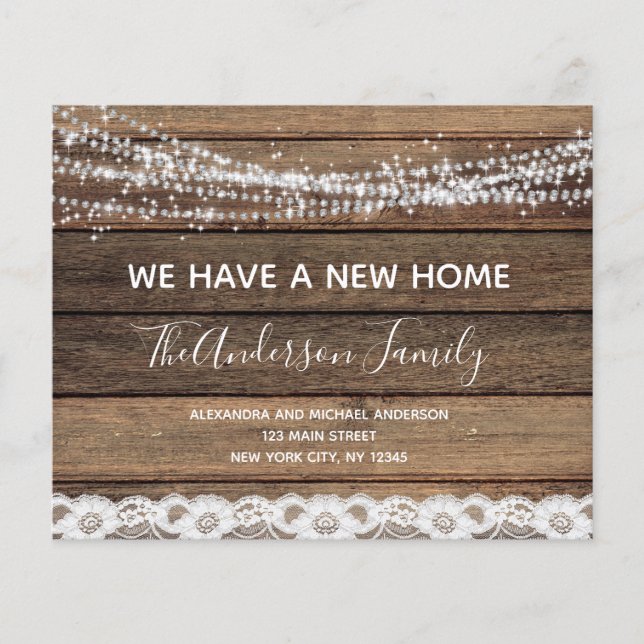 Flytta av budgeten: Rustic Farmhouse Wood Flygblad (Framsidan)