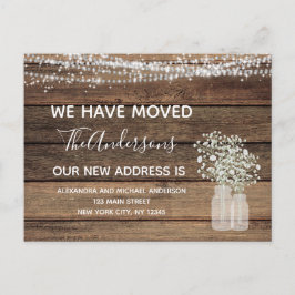 Flytta av budgeten: Rustic Farmhouse Wood Vykort