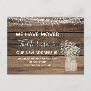 Flytta av budgeten: Rustic Farmhouse Wood Vykort