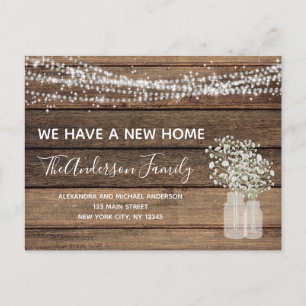 Flytta av budgeten: Rustic Farmhouse Wood Vykort