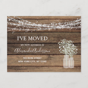 Flytta av budgeten: Rustic Farmhouse Wood Vykort