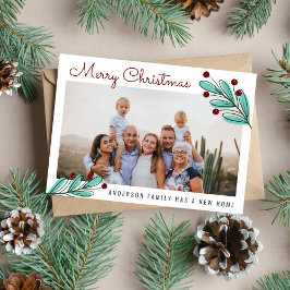 Flytta av god jul Family Photo Cherry Plants  Meddelande